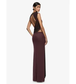 Bec & Bridge Conni Maxi Dress in Aubergine/Dark Choc Size AU8 for rent on The Volte - image 4