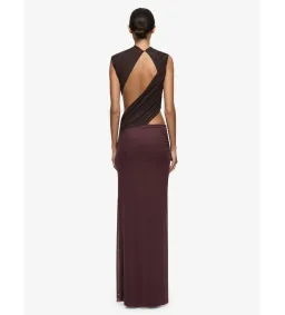 Bec & Bridge Conni Maxi Dress in Aubergine/Dark Choc Size AU8 for rent on The Volte - image 3