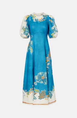 Alémais Luda Floral Linen Midi Dress Size AU 12 / L for rent on The Volte - image 5