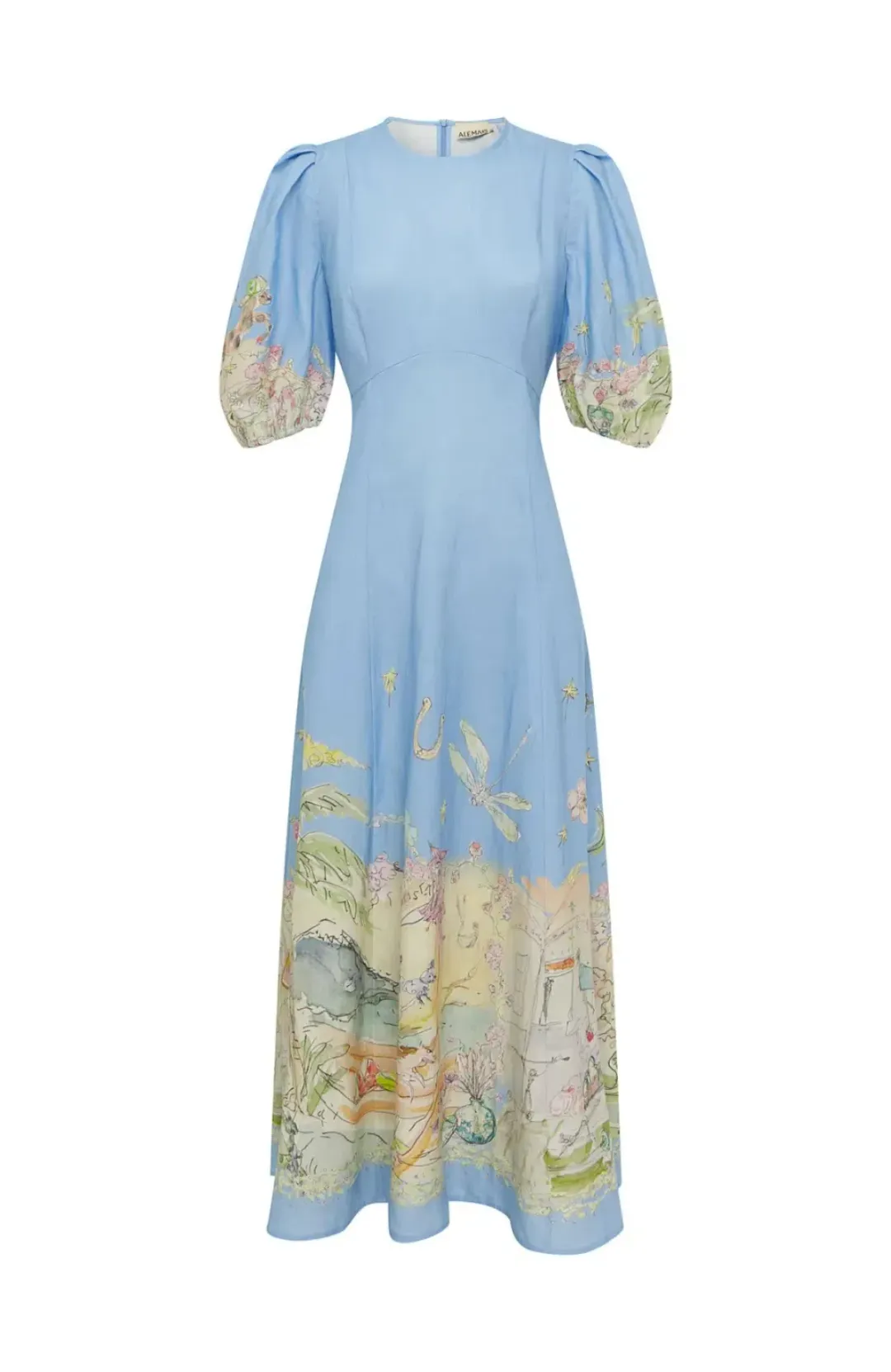 Alemais Anouk Linen Midi Dress Size AU 10 / M for rent on The Volte - main image
