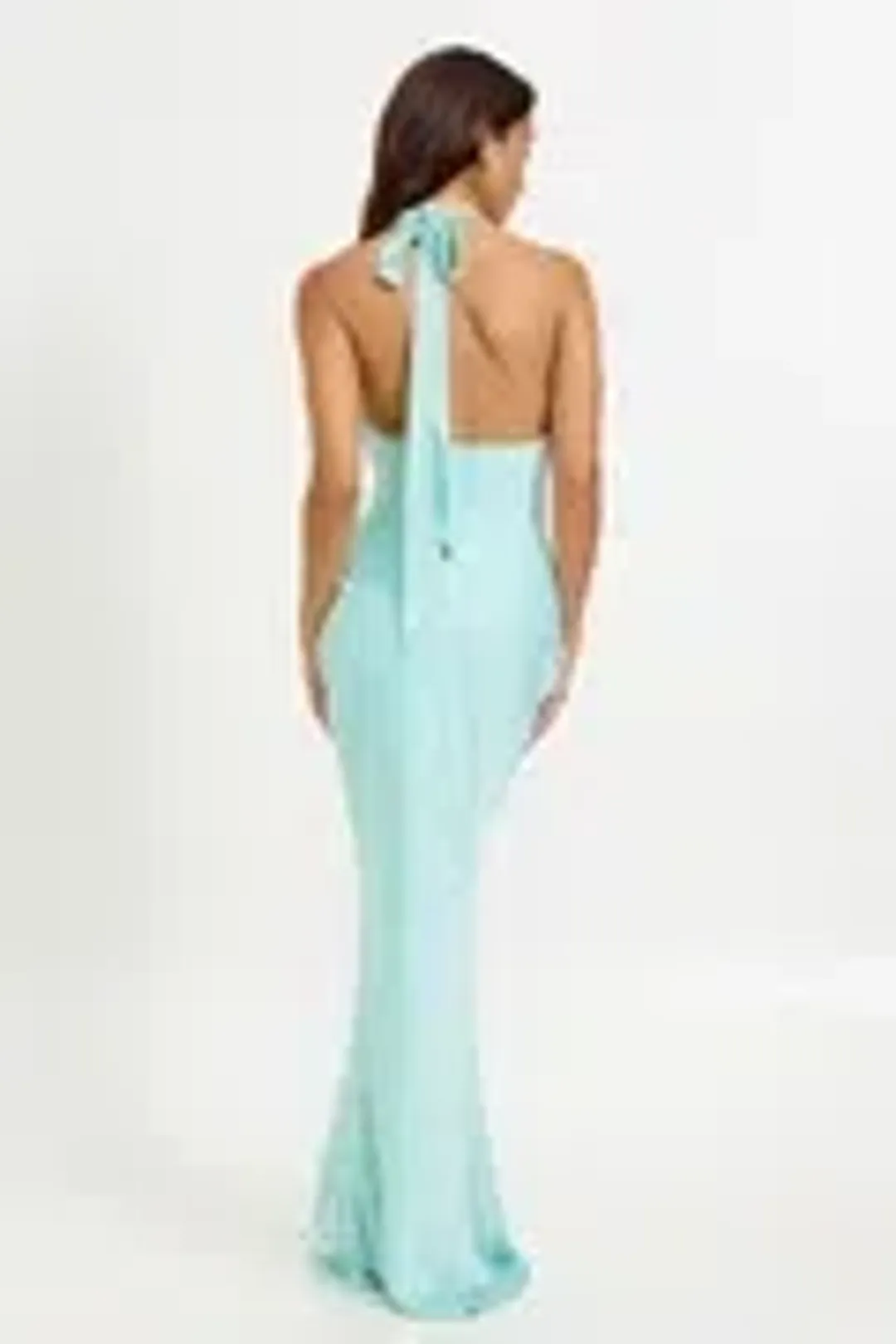 🩵 Lexi Novia Dress - Seafoam Blue - Size 10 AU - Formal Maxi Halter Gown 🩵 for rent on The Volte - main image