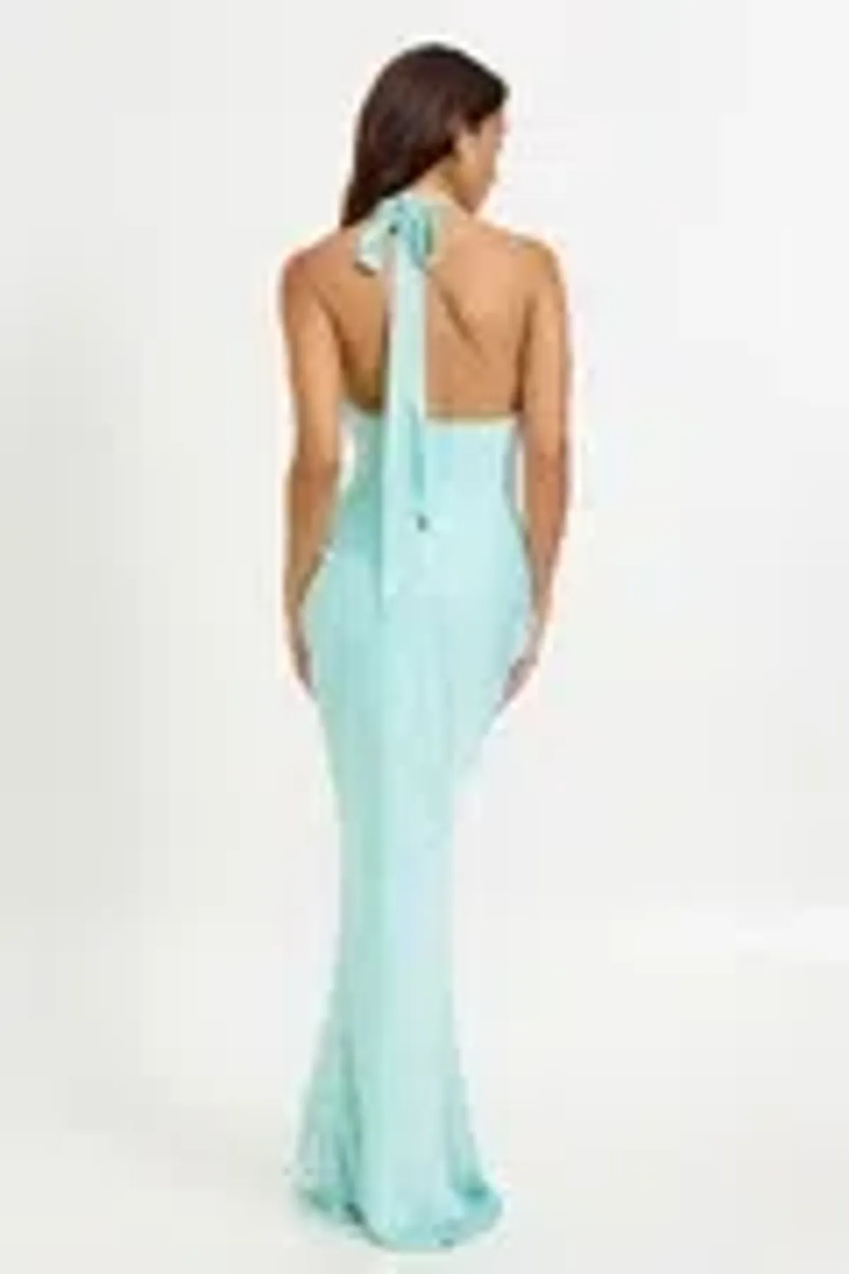 🩵 Lexi Novia Dress - Seafoam Blue - Size 10 AU - Formal Maxi Halter Gown 🩵 - Image 4