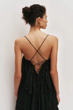 Aje Ophelia Lace Gown Black size 8 for rent on The Volte - image 4
