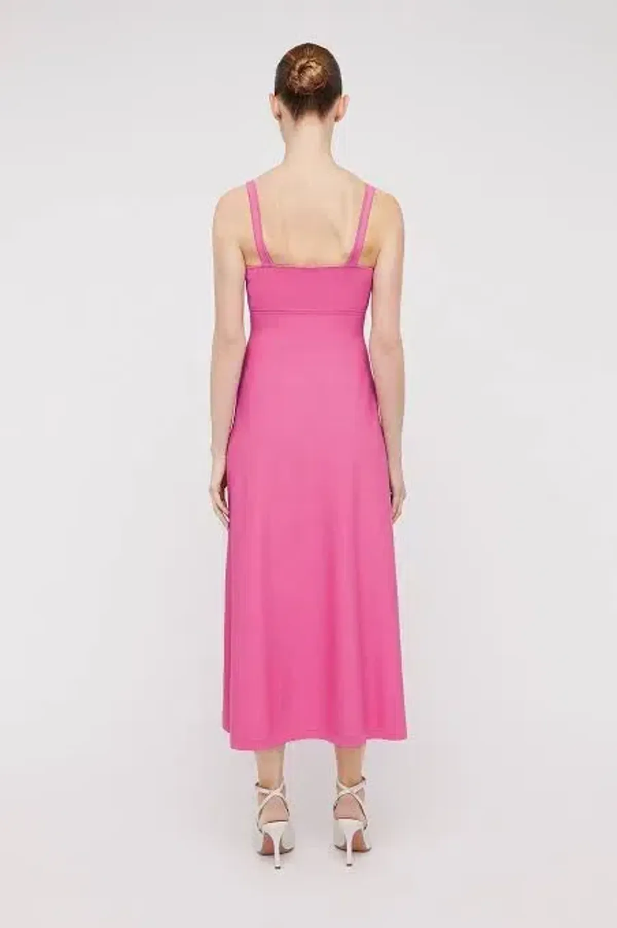 Scanlan Theodore Square Neck Dress Size 6 Pink - Image 3
