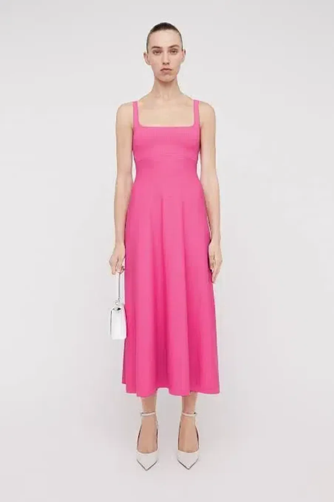 Scanlan Theodore Square Neck Dress Size 6 Pink for rent on The Volte - main image