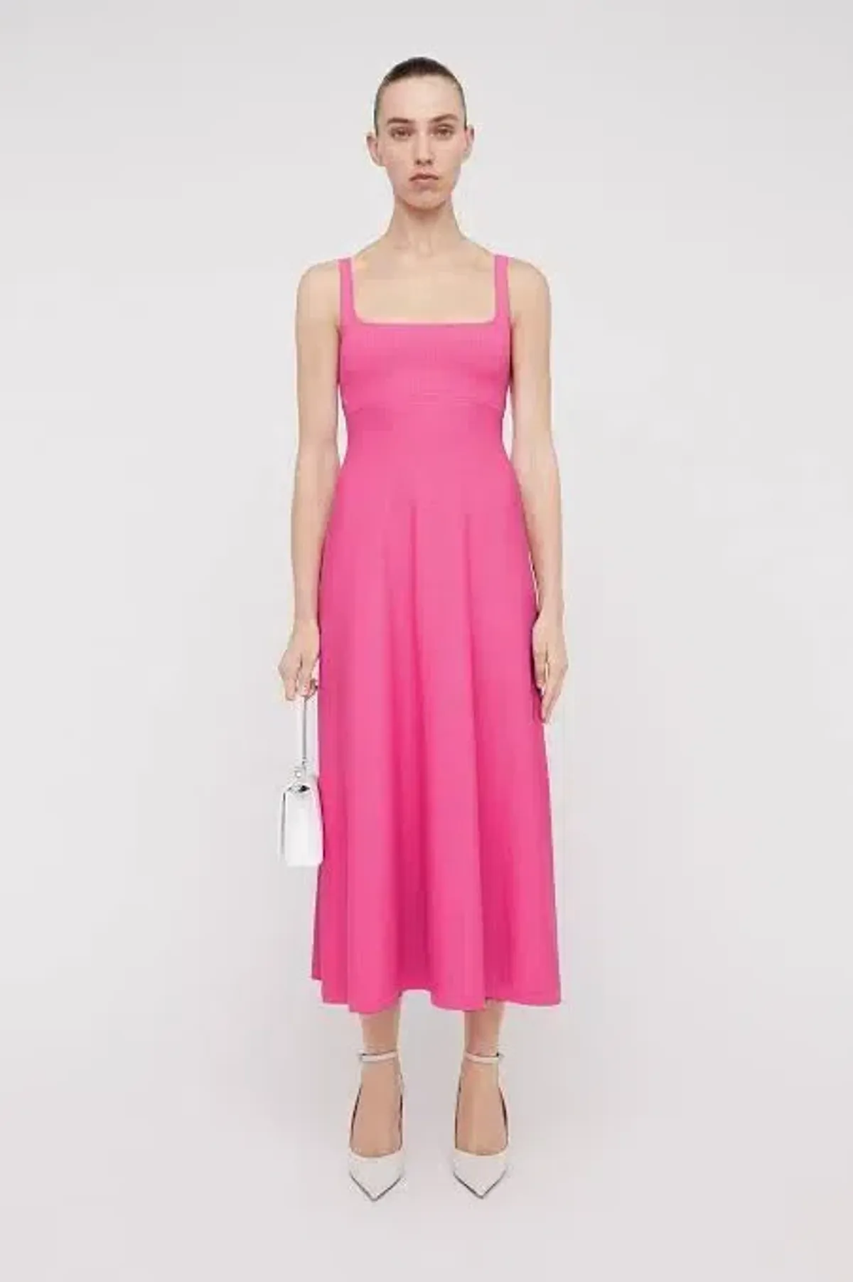 Scanlan Theodore Square Neck Dress Size 6 Pink - Image 2