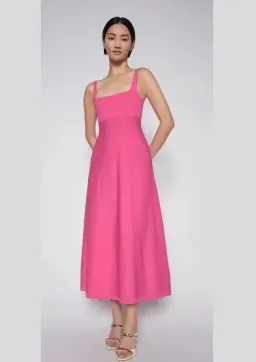 Scanlan Theodore Square Neck Dress Size 6 Pink for rent on The Volte - image 1