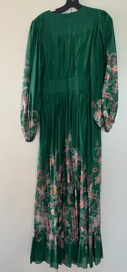 Rhiannon Plunge Maxi Dress - Green - Size 2 for rent on The Volte - image 3
