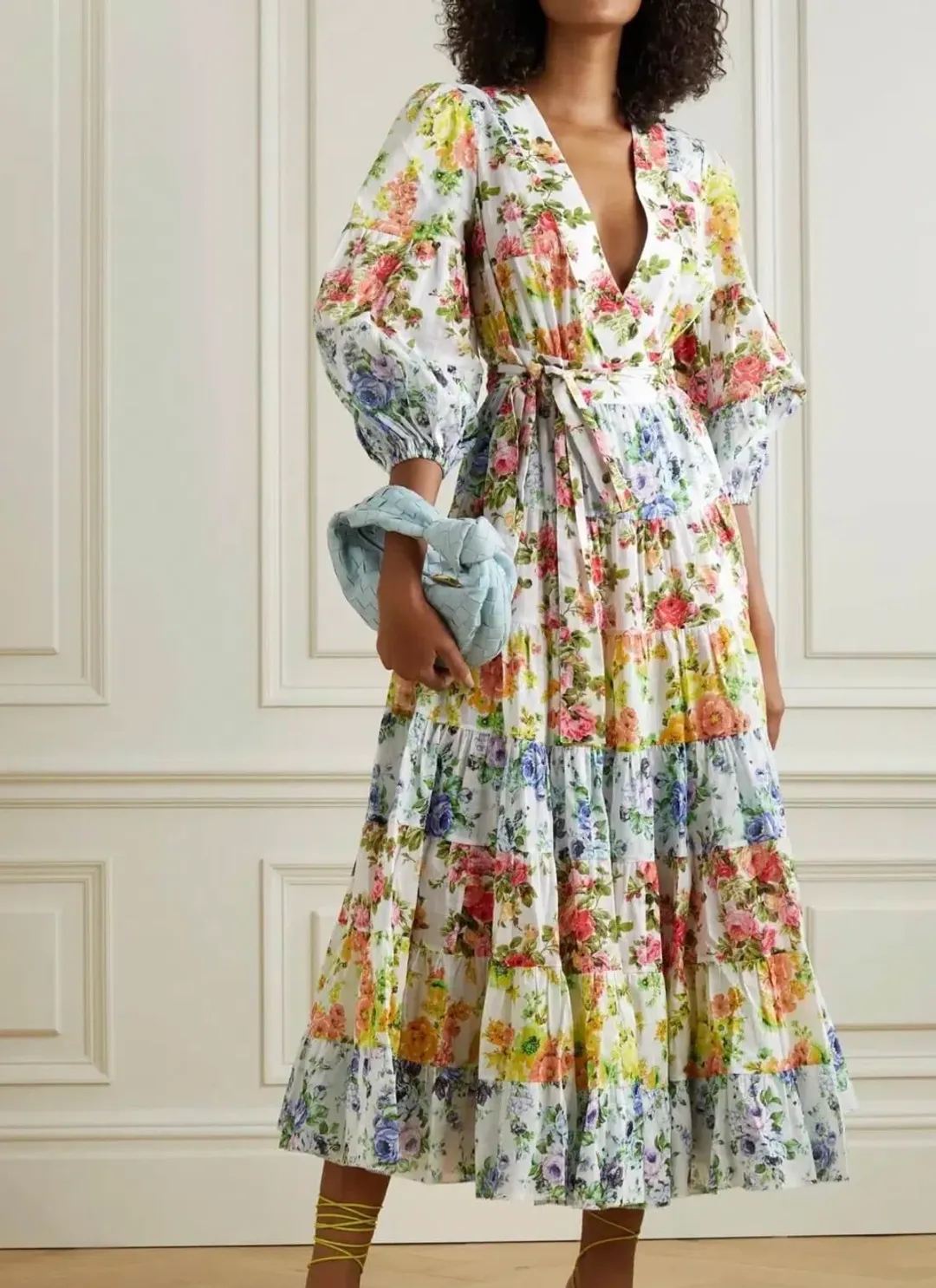 Zimmerman Pattie Patchwork Long Dress Patch Floral Size 1 - Net a porter exclusive, Net Sustain for rent on The Volte - main image