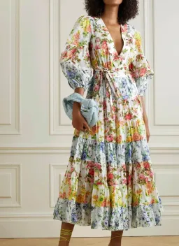 Zimmerman Pattie Patchwork Long Dress Patch Floral Size 1 - Net a porter exclusive, Net Sustain for rent on The Volte - image 1