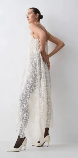 Bianca Spender - IVORY SCALLOPED LACE DRIFT DRESS Size 1 for rent on The Volte - image 3