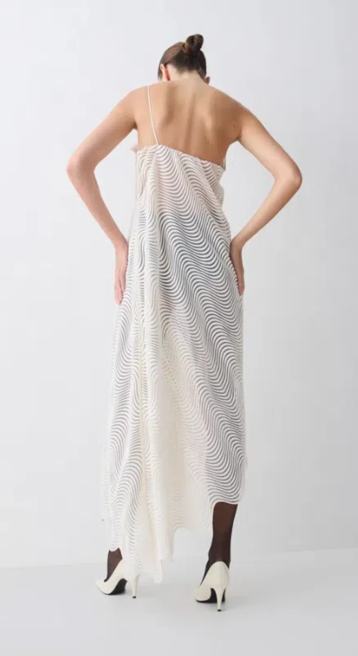 Bianca Spender - IVORY SCALLOPED LACE DRIFT DRESS Size 1 - Image 4