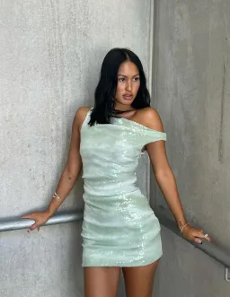 Bec and Bridge Brydie Asym Mini in Mint Ombre Size 8 for rent on The Volte - image 1