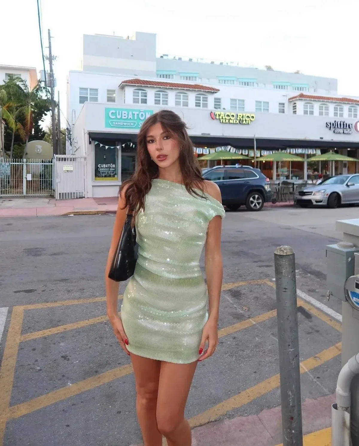 Bec and Bridge Brydie Asym Mini in Mint Ombre Size 8 - Image 4