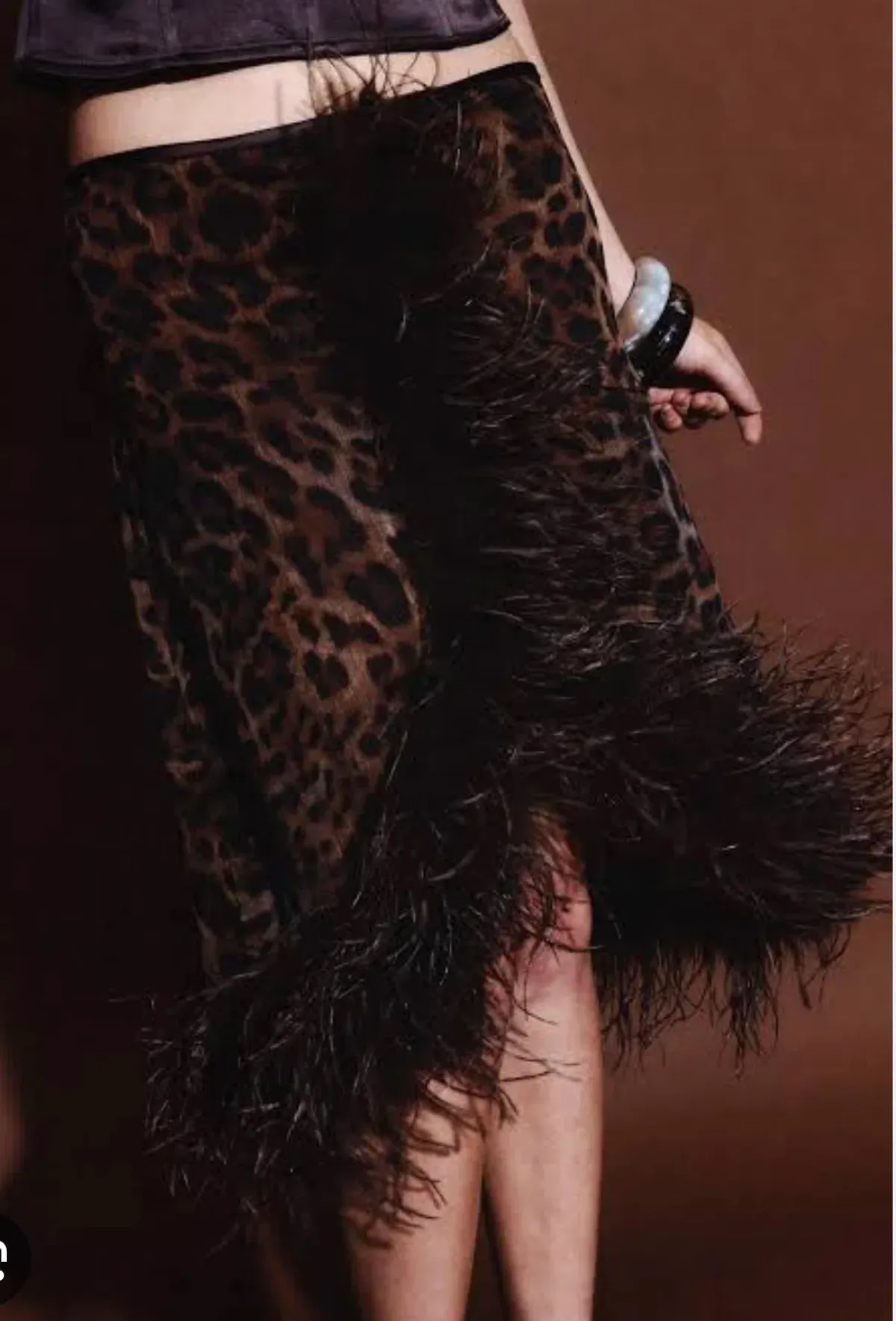 Gigi leopard feather skirt and Emma top - Image 9
