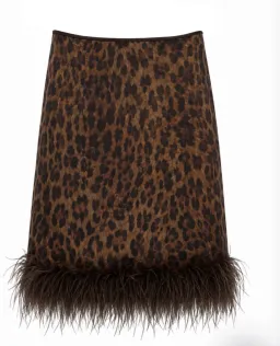 Gigi leopard feather skirt and Emma top for rent on The Volte - image 7