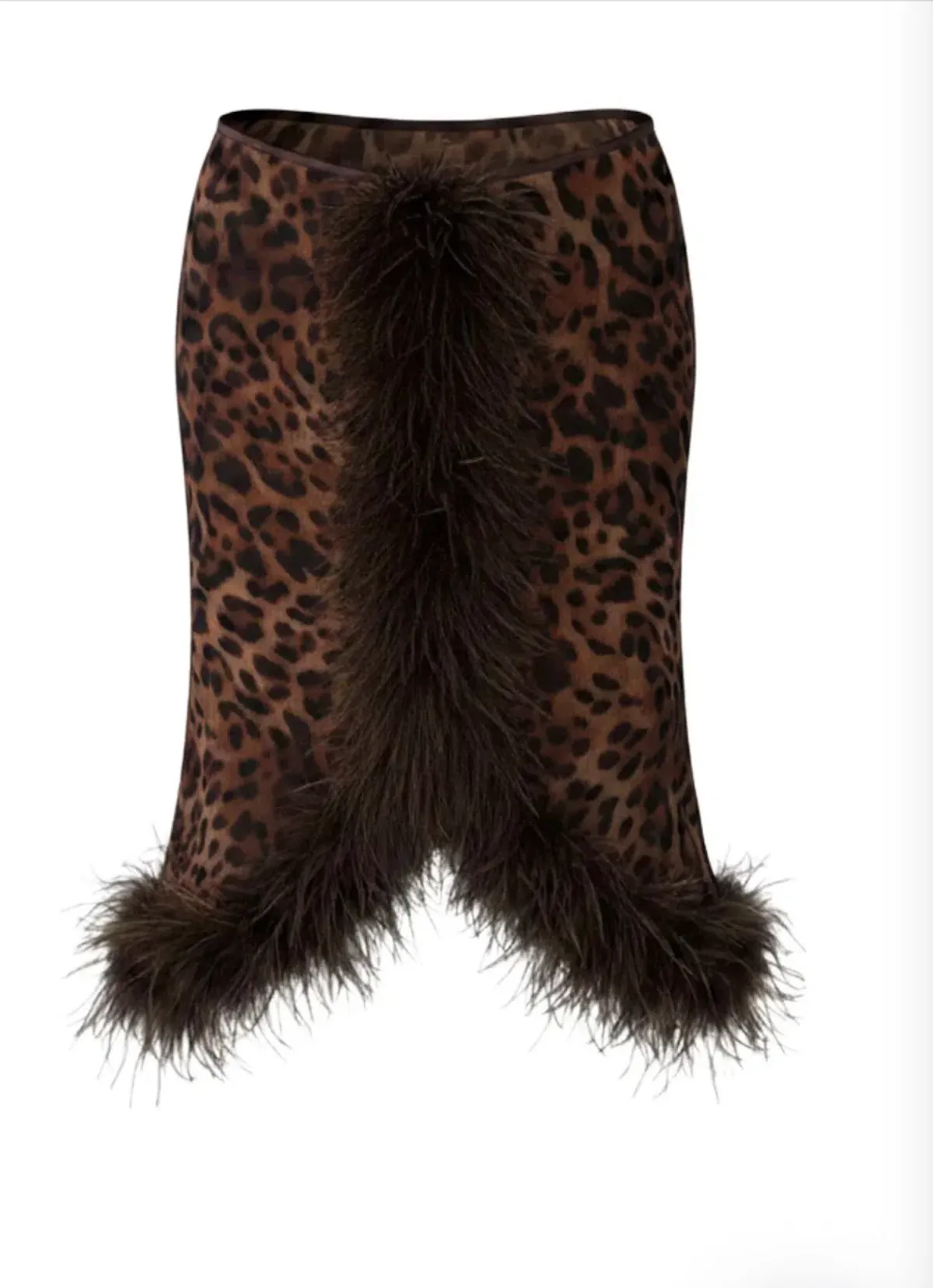 Gigi leopard feather skirt and Emma top - Image 5