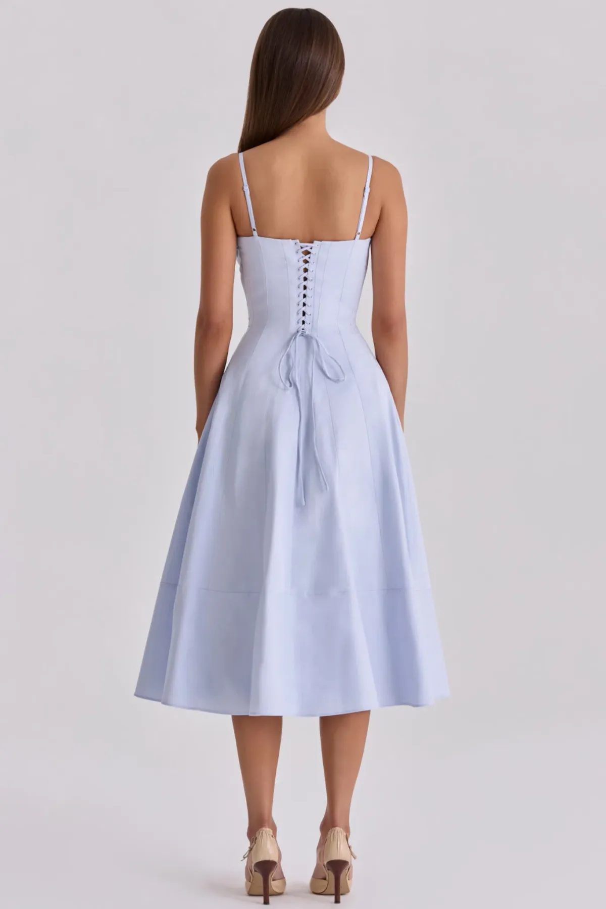 Millie Light Blue Corset Midi Dress House of CB XXS - Image 2