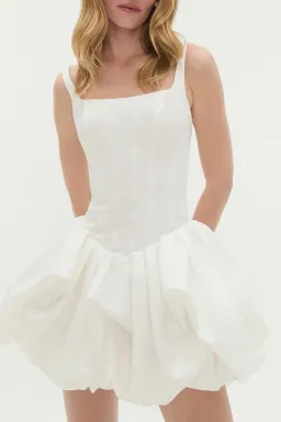 Aje Alani Mini Dress | Ivory | Size 10 for rent on The Volte - image 4