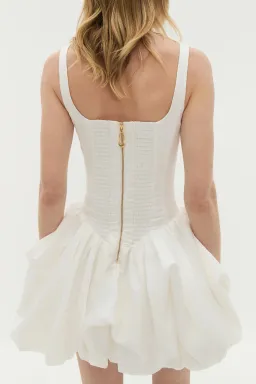 Aje Alani Mini Dress | Ivory | Size 10 for rent on The Volte - image 2