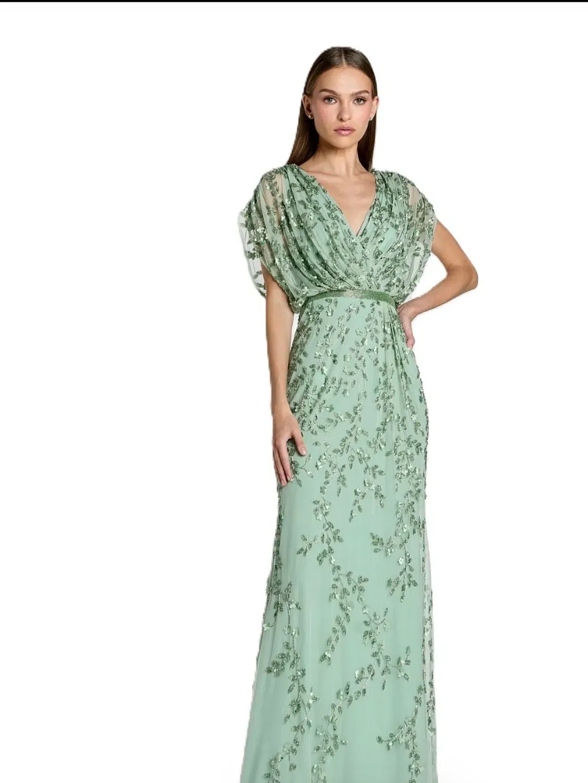 MAC DUGGAL V NECK BLOUSON GOWN - Image 2