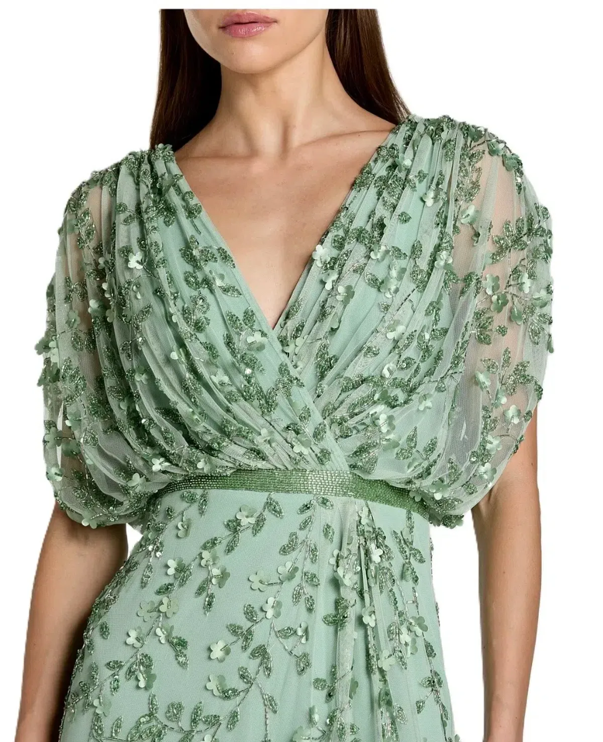 MAC DUGGAL V NECK BLOUSON GOWN for rent on The Volte - main image