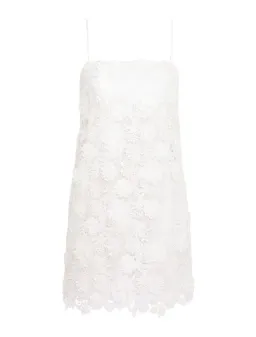 Zimmermann Raie Lace Flower Mini Dress Ivory Size 1 / AU 10 for rent on The Volte - image 4