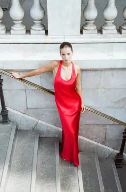Shona Joy Savanna racer back maxi dress in chilli size 8 for rent on The Volte - image 5