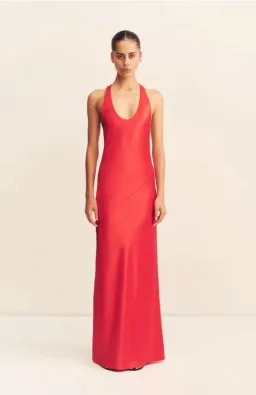 Shona Joy Savanna racer back maxi dress in chilli size 8 for rent on The Volte - image 4