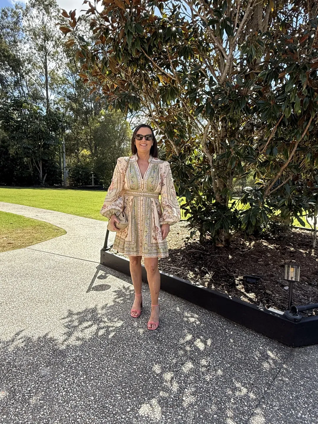 ZIMMERMANN ROSELIGHT PLUNGE MINI DRESS SIZE 1 for rent on The Volte - main image