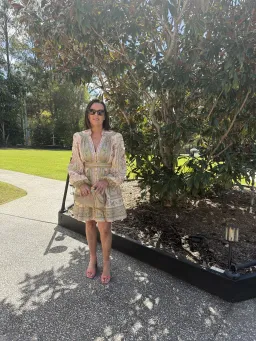 ZIMMERMANN ROSELIGHT PLUNGE MINI DRESS SIZE 1 for rent on The Volte - image 3