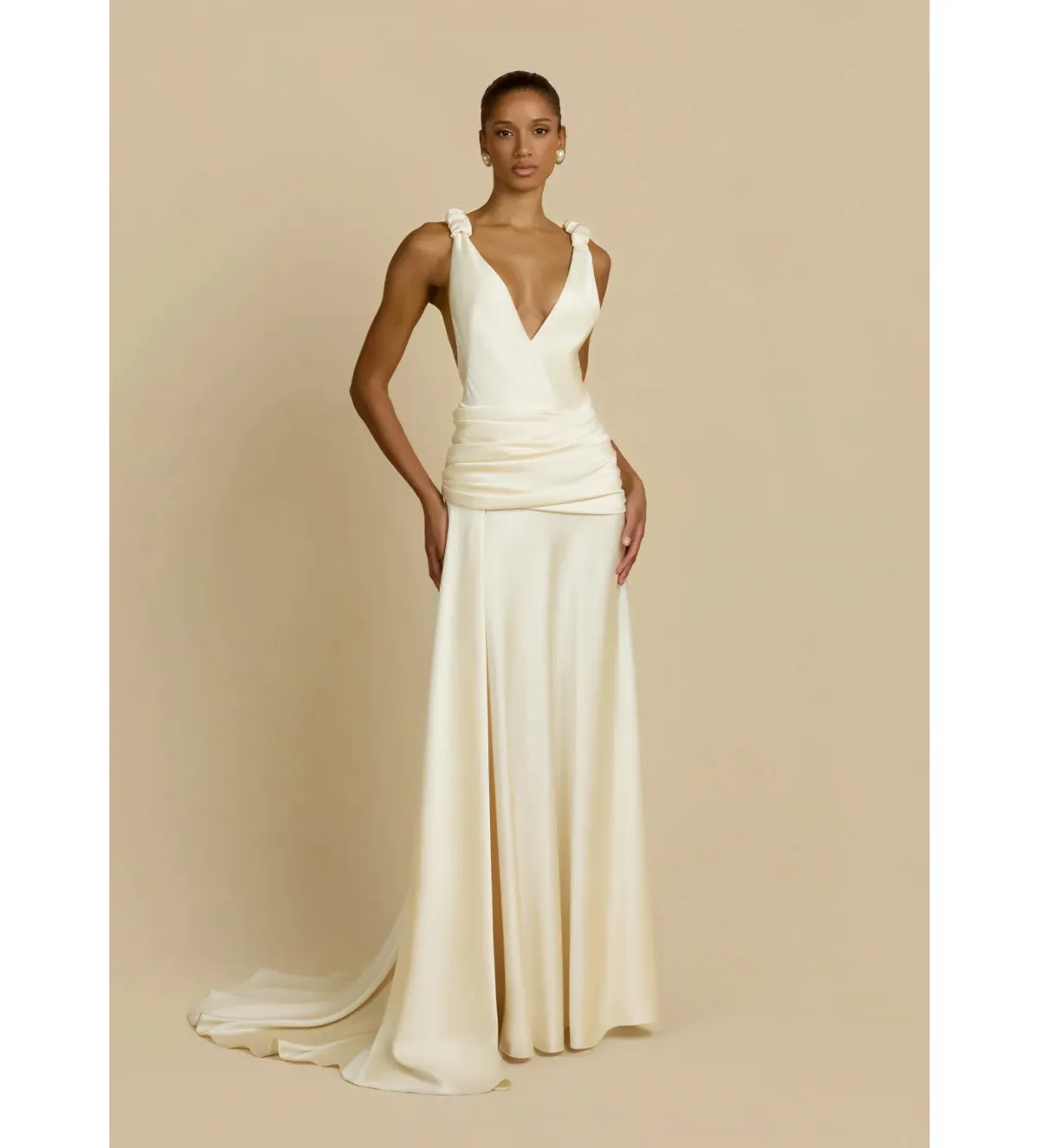 Arcina Ori Madelena Maxi Dress in Cream Size XS/AI6 for rent on The Volte - main image
