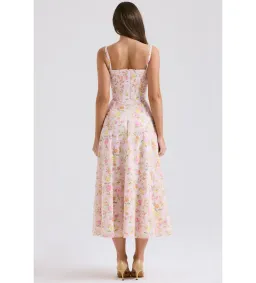 House of CB Clarabelle Midi Sundress in Pink Meadow Print Size M/AU10 for rent on The Volte - image 2