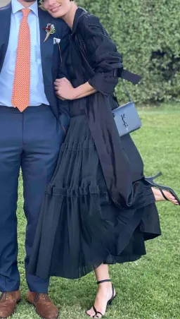 AJE JACINTO PLEATED MIDI DRESS IN BLACK SIZE AU 6 for rent on The Volte - image 4