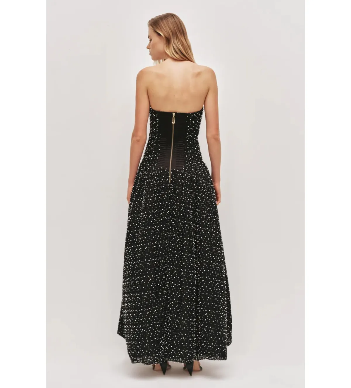 Aje Regina Pearl Gown in Black Size AU12 - Image 3