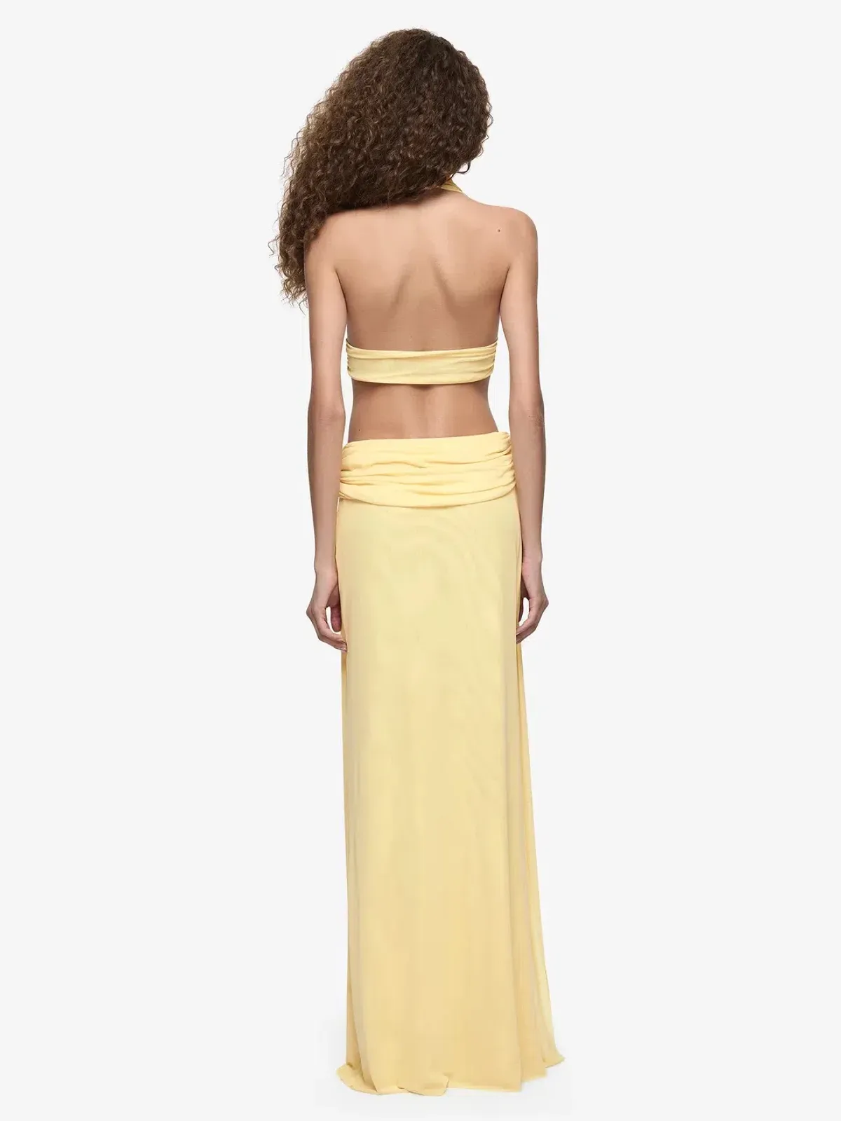 BEC & BRIDGE CHARLIZE HALTER MAXI YELLOW / SIZE 8 - Image 4