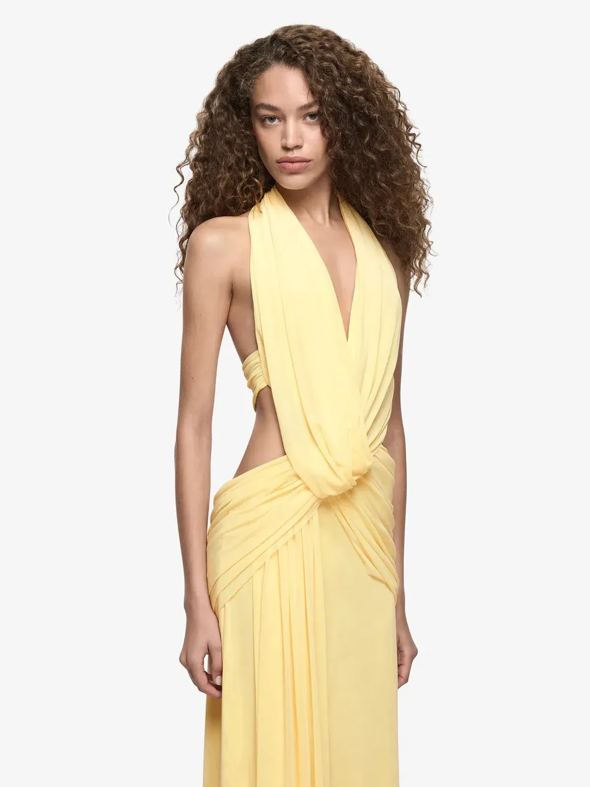 BEC & BRIDGE CHARLIZE HALTER MAXI YELLOW / SIZE 8 - Image 2