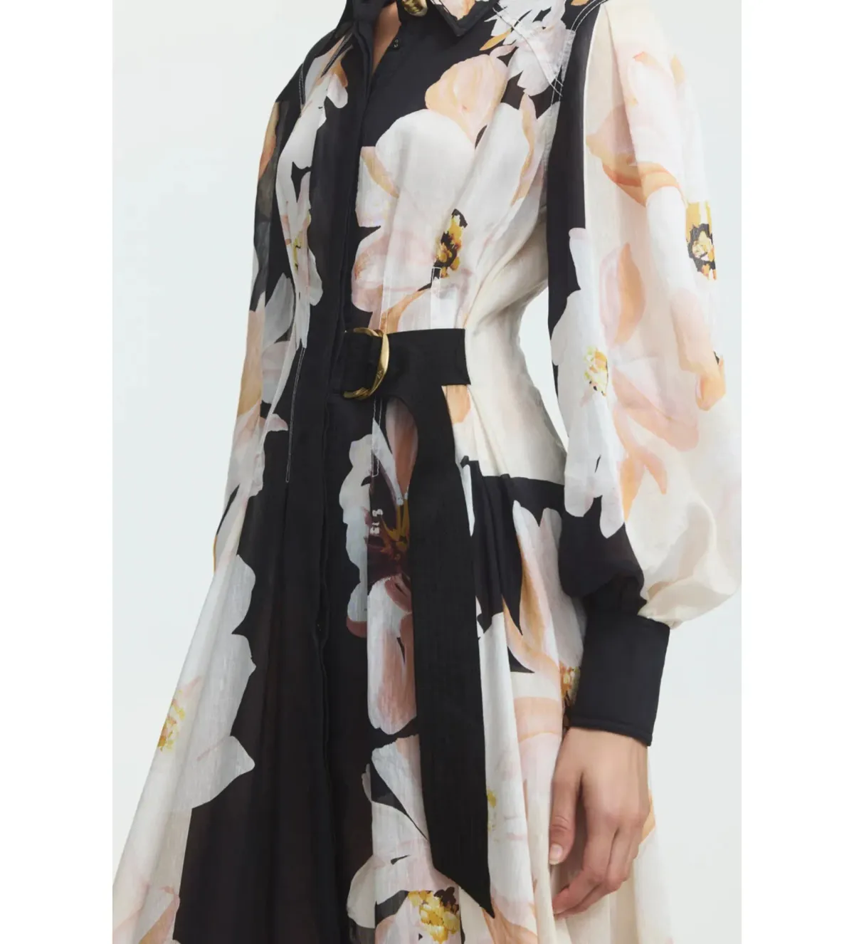 Aje Rosanna Midi Shirt Dress in Fleur De Nuit Size AU8 - Image 2