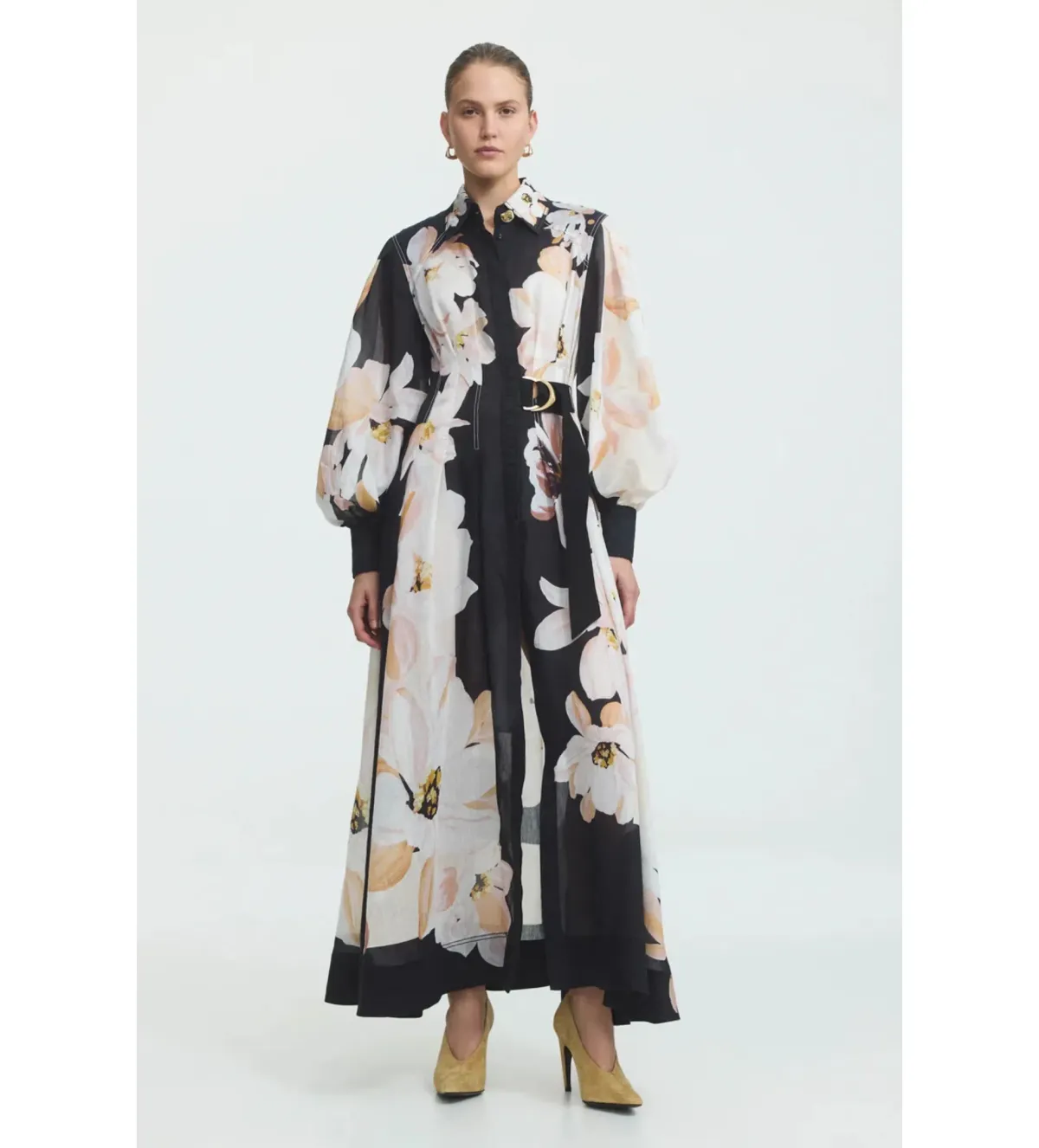 Aje Rosanna Midi Shirt Dress in Fleur De Nuit Size AU12 - Image 1