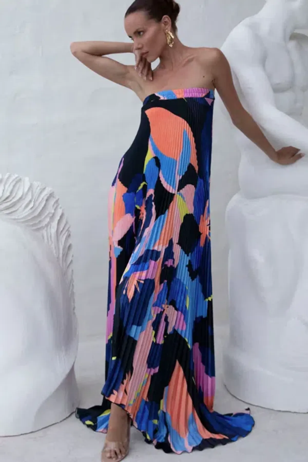 Bisous Strapless Gown - Noir Calypso for rent on The Volte - main image