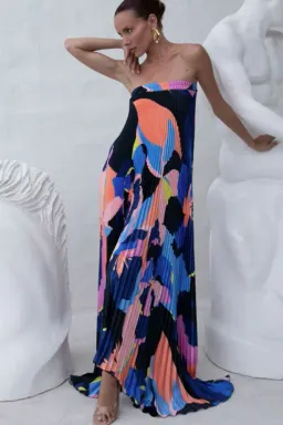 Bisous Strapless Gown - Noir Calypso for rent on The Volte - image 1