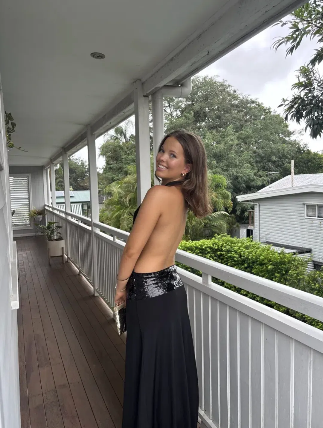 Ance Gria Adele Gown Black Size 8 for rent on The Volte - main image