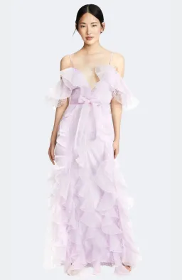 Alice McCall My Baby Love Ruffle Maxi Gown Lilac Size AU 6 / XS for rent on The Volte - image 1