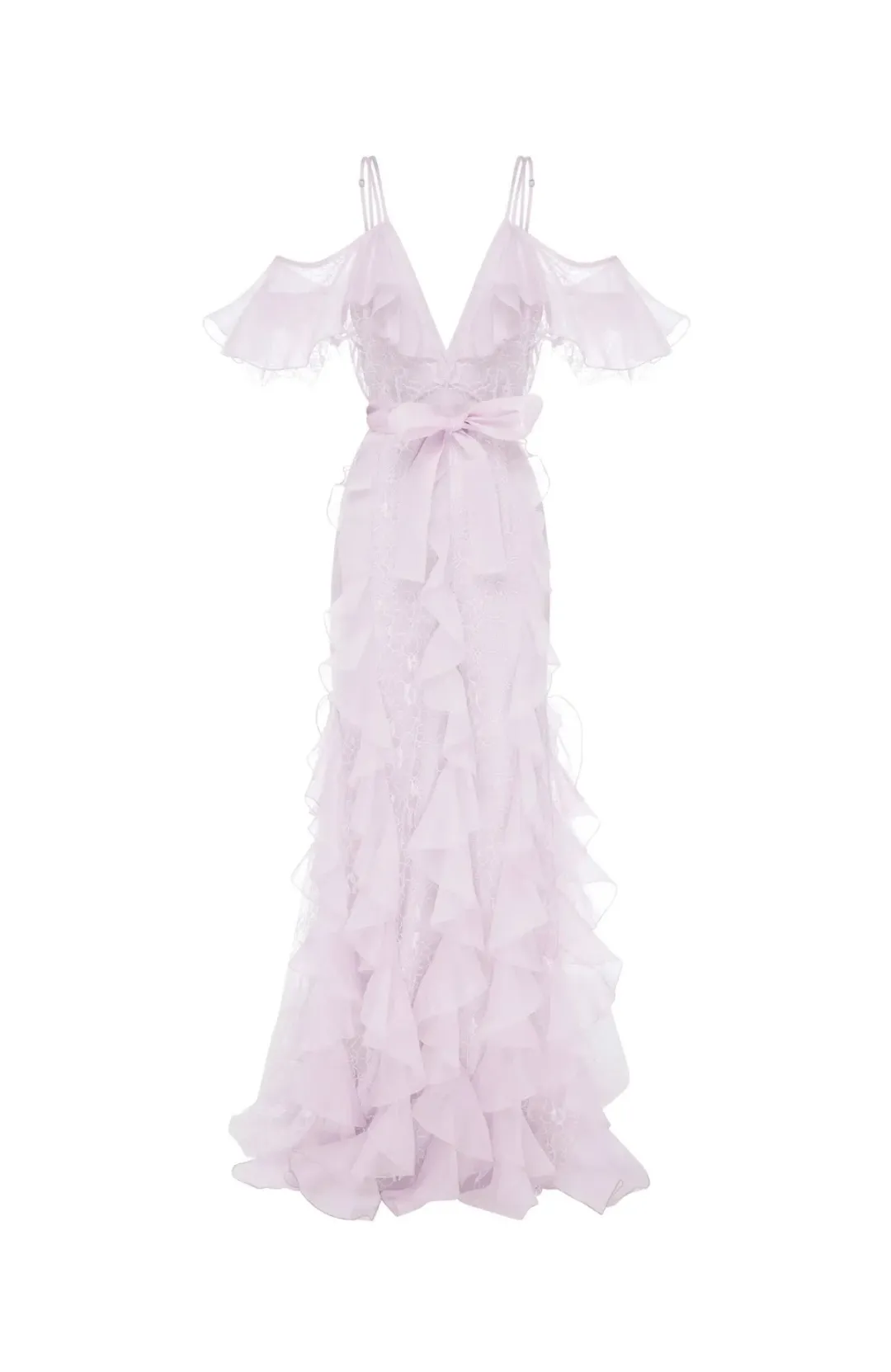 Alice McCall My Baby Love Ruffle Maxi Gown Lilac Size AU 6 / XS for rent on The Volte - main image