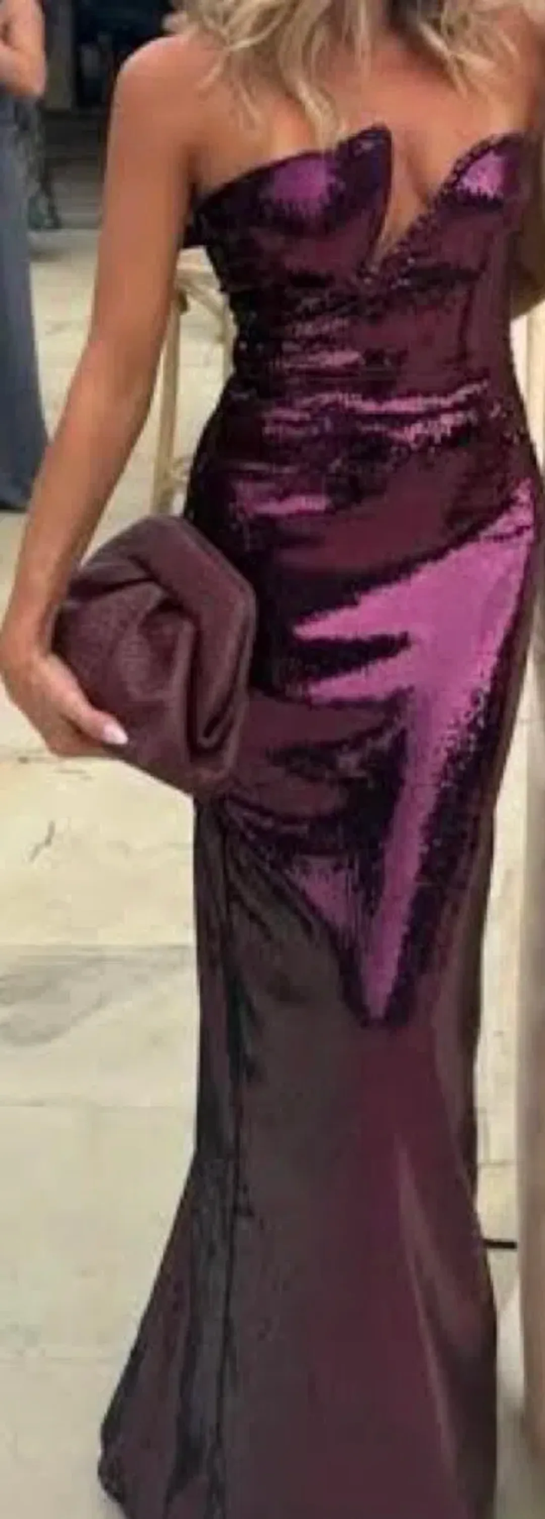 Winston strapless sequin maxi dress for rent on The Volte - main image