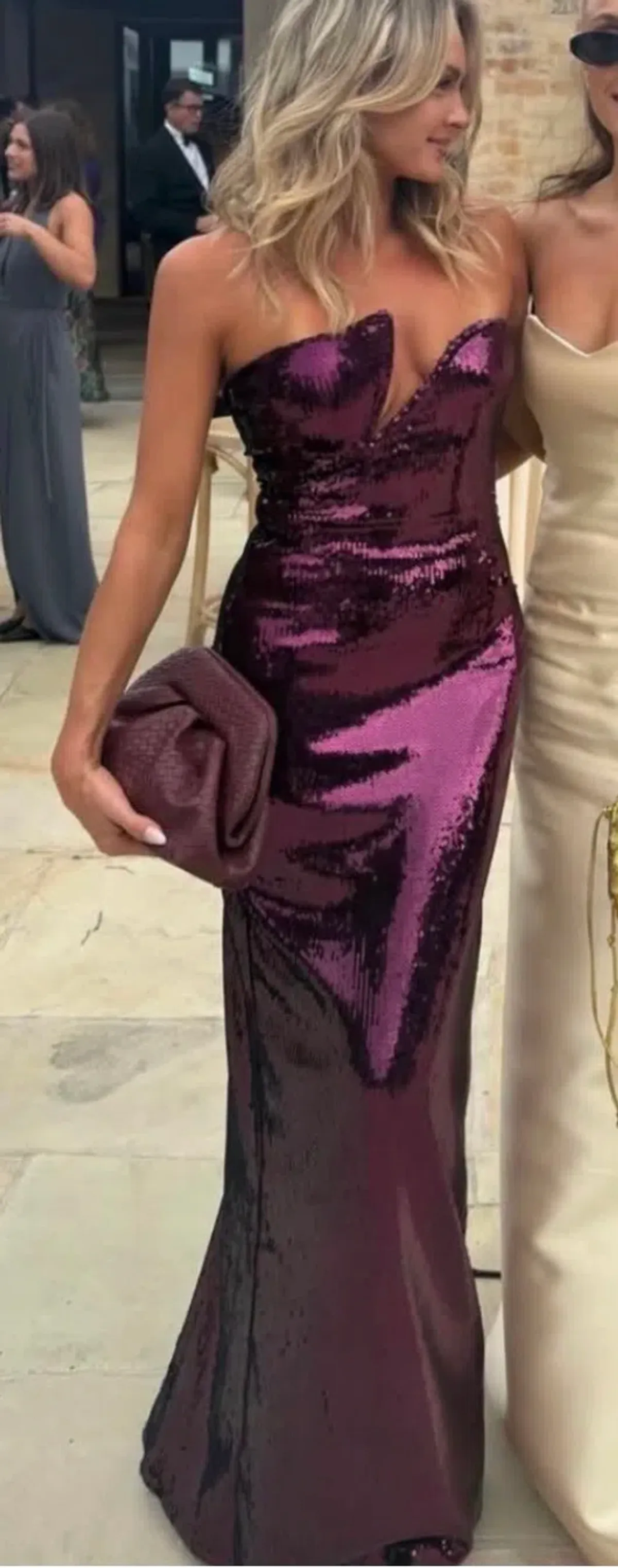 Winston strapless sequin maxi dress - Image 1