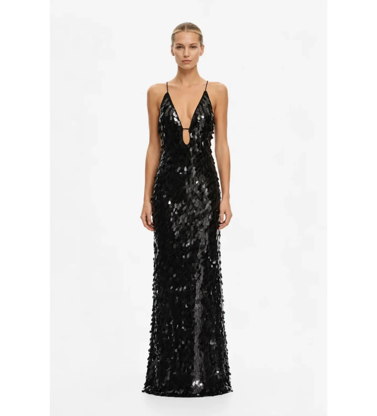 Misha The Sapphire Sequin Dress in Black Size S/AU8 - Image 1