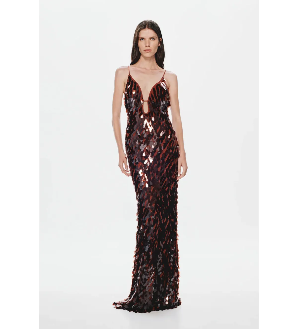 Misha The Sapphire Sequin Dress in Fig Size XS/AU6 - Image 1