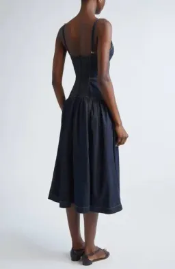 Zimmermann Denim Sleeveless Midi Dress Night Sky Size 1 / Size AU 10 for rent on The Volte - image 3