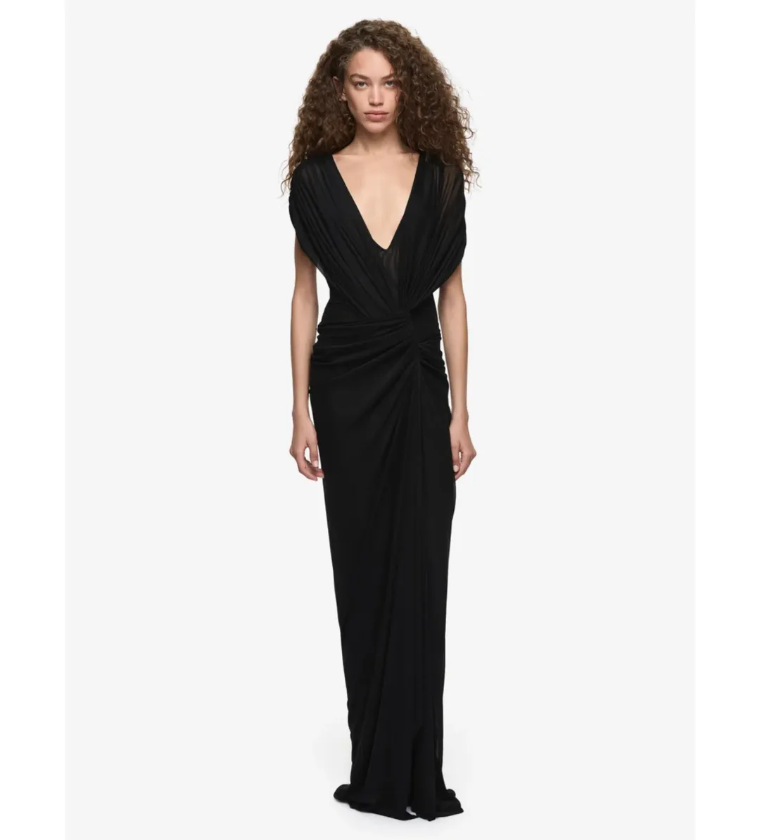 Bec & Bridge Leia Drape Maxi Dress in Black Size AU6 for rent on The Volte - main image